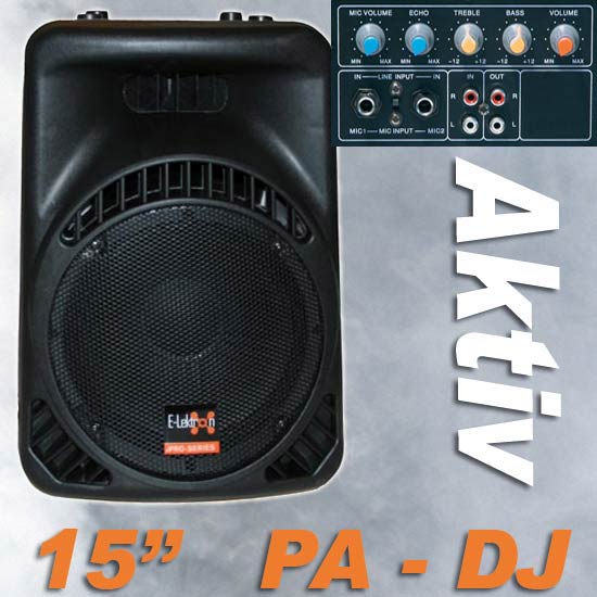 BB715800 DJ PA Aktiv Lautsprecher 38cm 15800MA - B-Ware