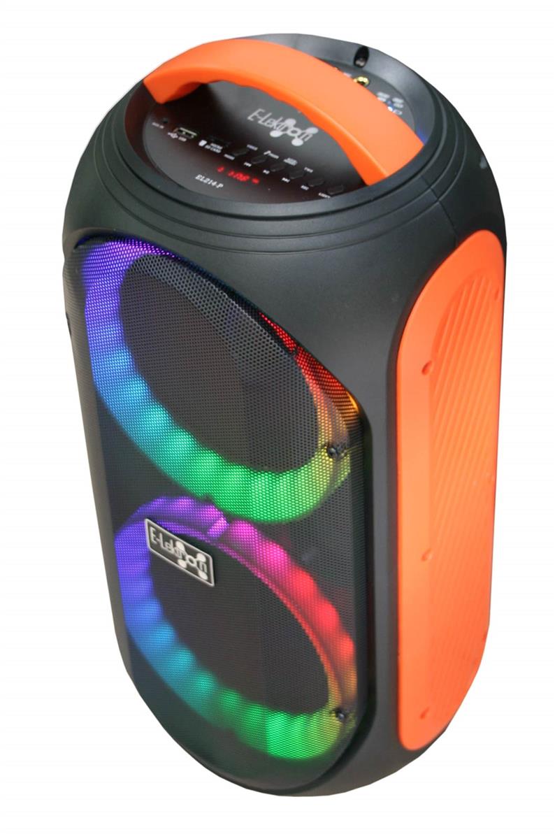 EL808214 E-Lektron EL214-P tragbare Bluetooth Partybox mit Lichtshow