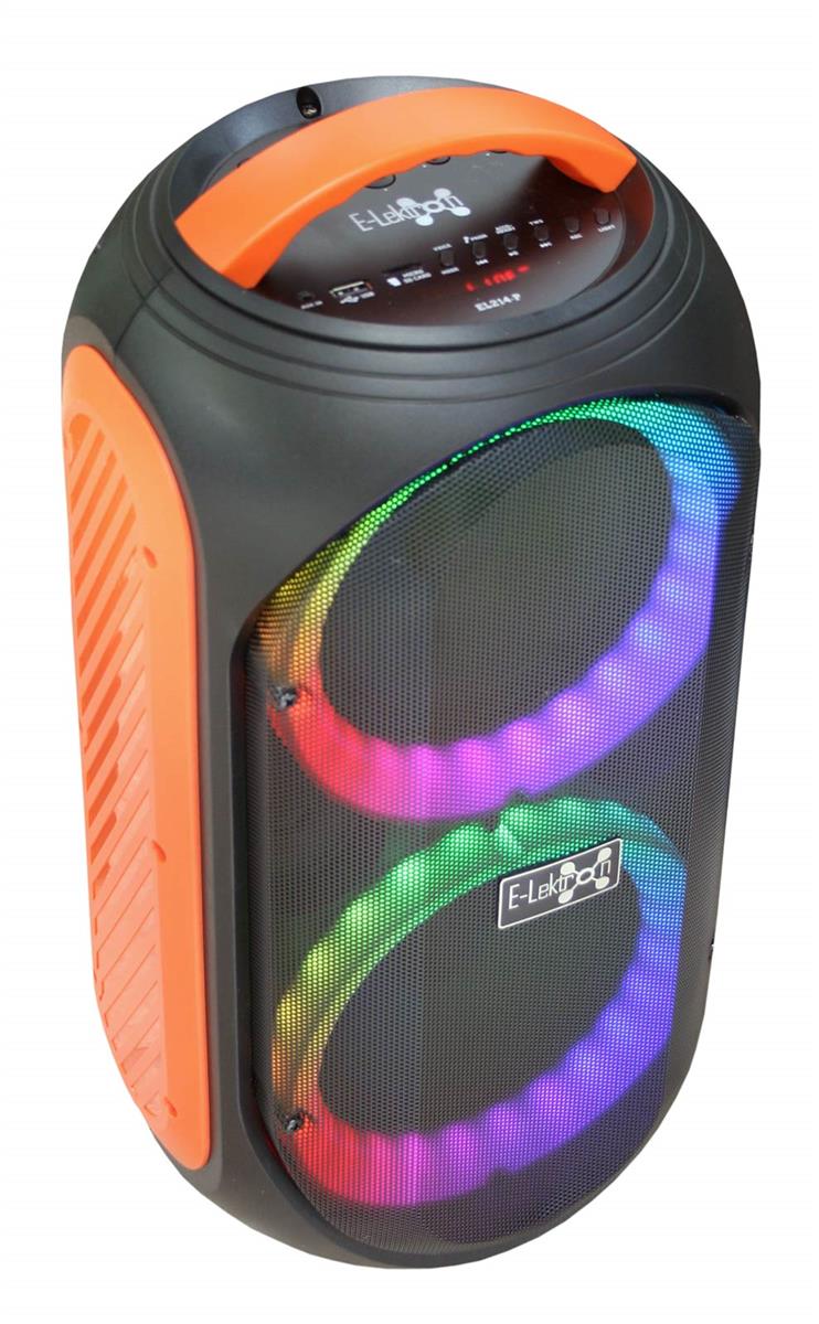 EL808214 E-Lektron EL214-P tragbare Bluetooth Partybox mit Lichtshow