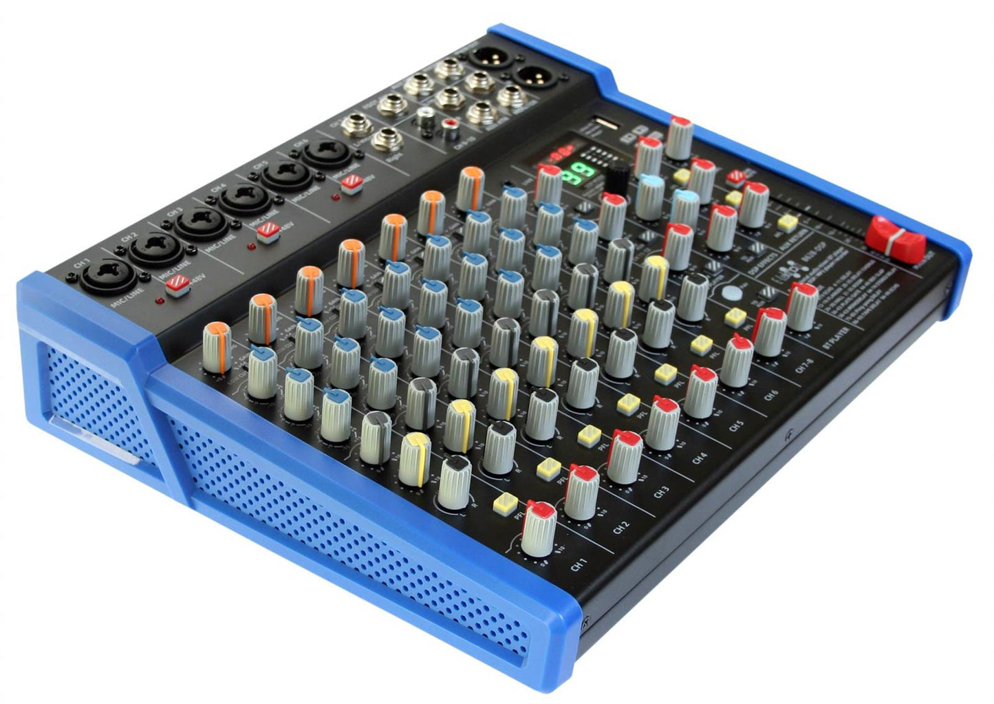 EL172638 E-Lektron B628-DSP Live Mischpult 6-Kanal + Stereo AUX/BT USB-Interface