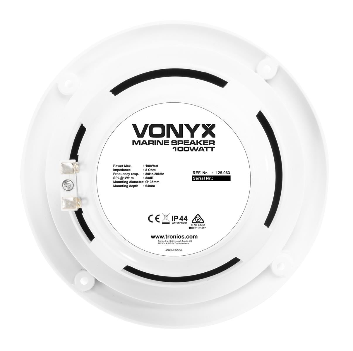 EL125063 Vonyx MSV65 Marine 6.5 Wasserfester Lautsprecher Satz