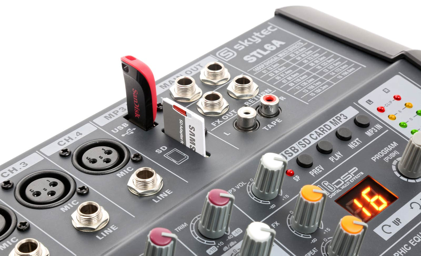 EL172572 Skytec STL6A Live PA Power Mixer