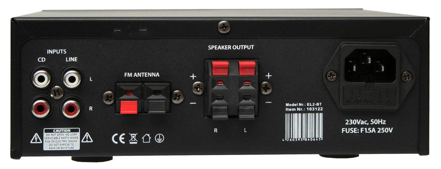 EL103122 E-Lektron EL2-BT stereo HiFi Verstärker Class-D