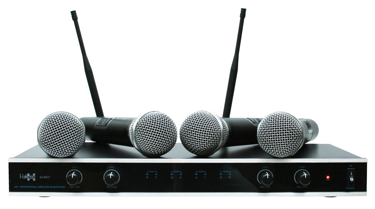 EL173766 E-Lektron IU-4011 UHF Funkmikrofon System mit 4 Mikrofone