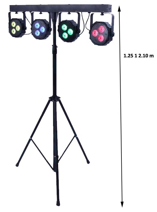 EL153516 E-Lektron Power-Bar 4-fach LED Lichteffekt inkl. Stativ