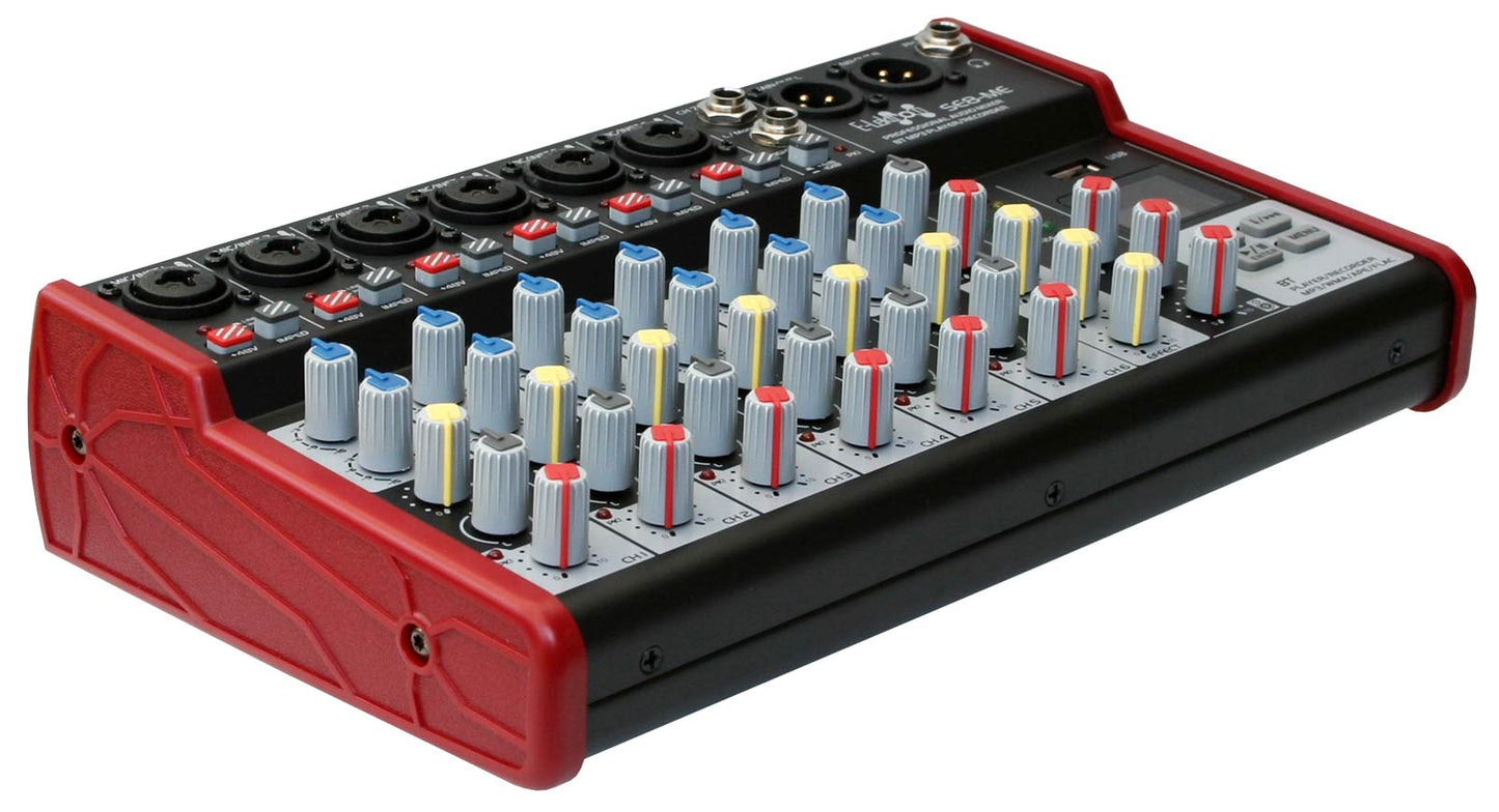 EL172586 E-Lektron SE-8 Live Mischpult 6-Kanal + stereo AUX / USB / BT