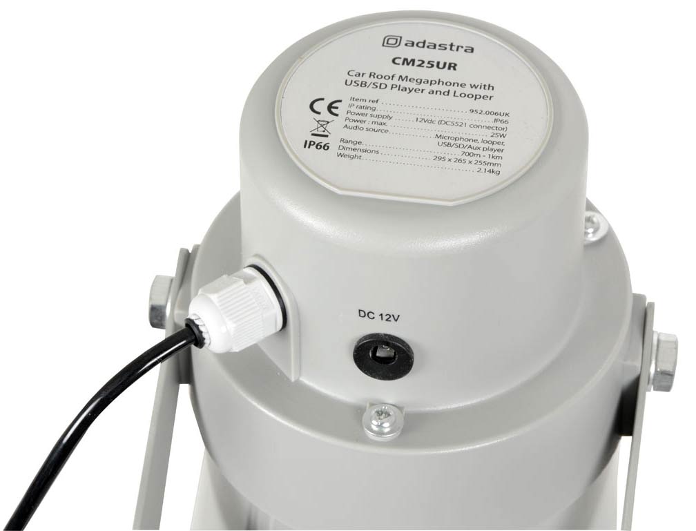 EL952006 Adastra VM25UR Fahrzeug Megafon Lautsprecher