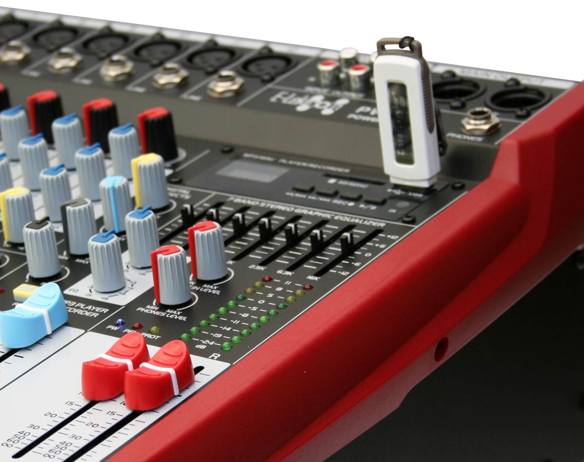 EL172589 E-Lektron PW-1220 Live Power-Mixer 12-Kanal + MP3 & AUX