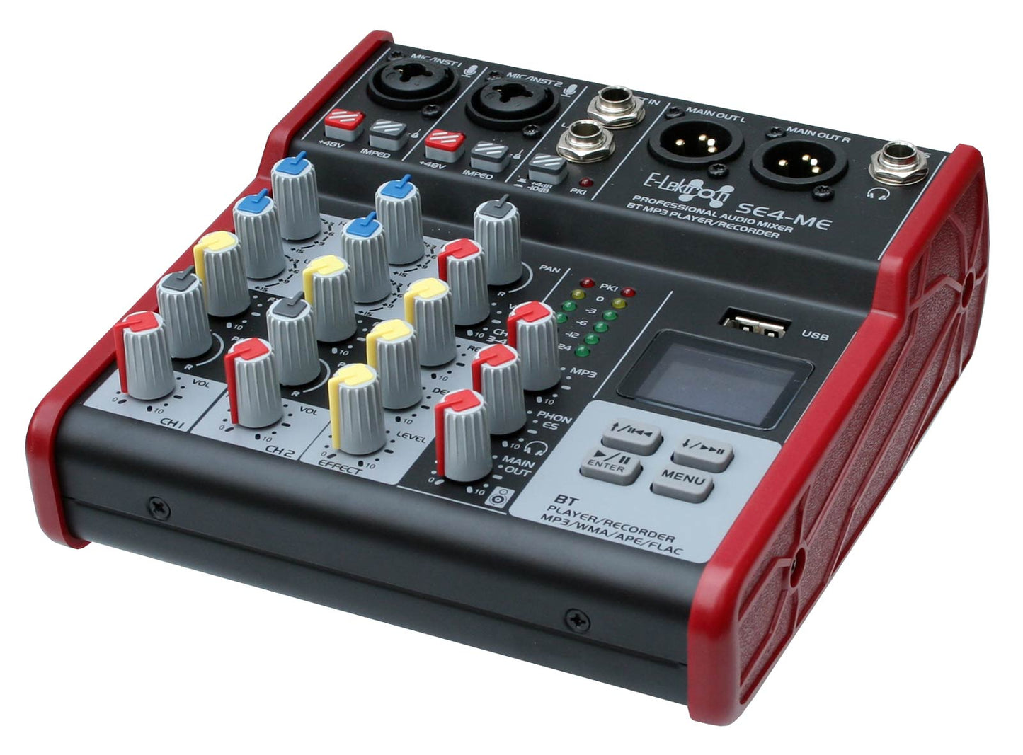 EL172578 E-Lektron SE-4 Live Mischpult 2-Kanal + stereo AUX / USB / BT