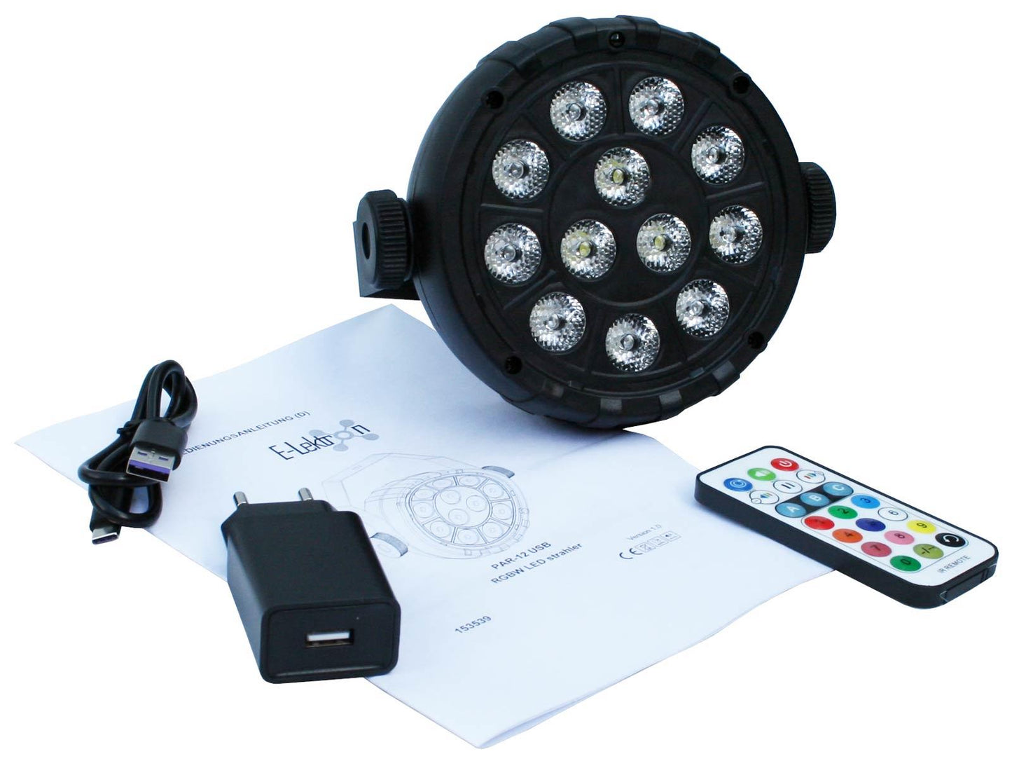 EL153539 E-Lektron PAR-12 USB RGBW LED Strahler Spotlight