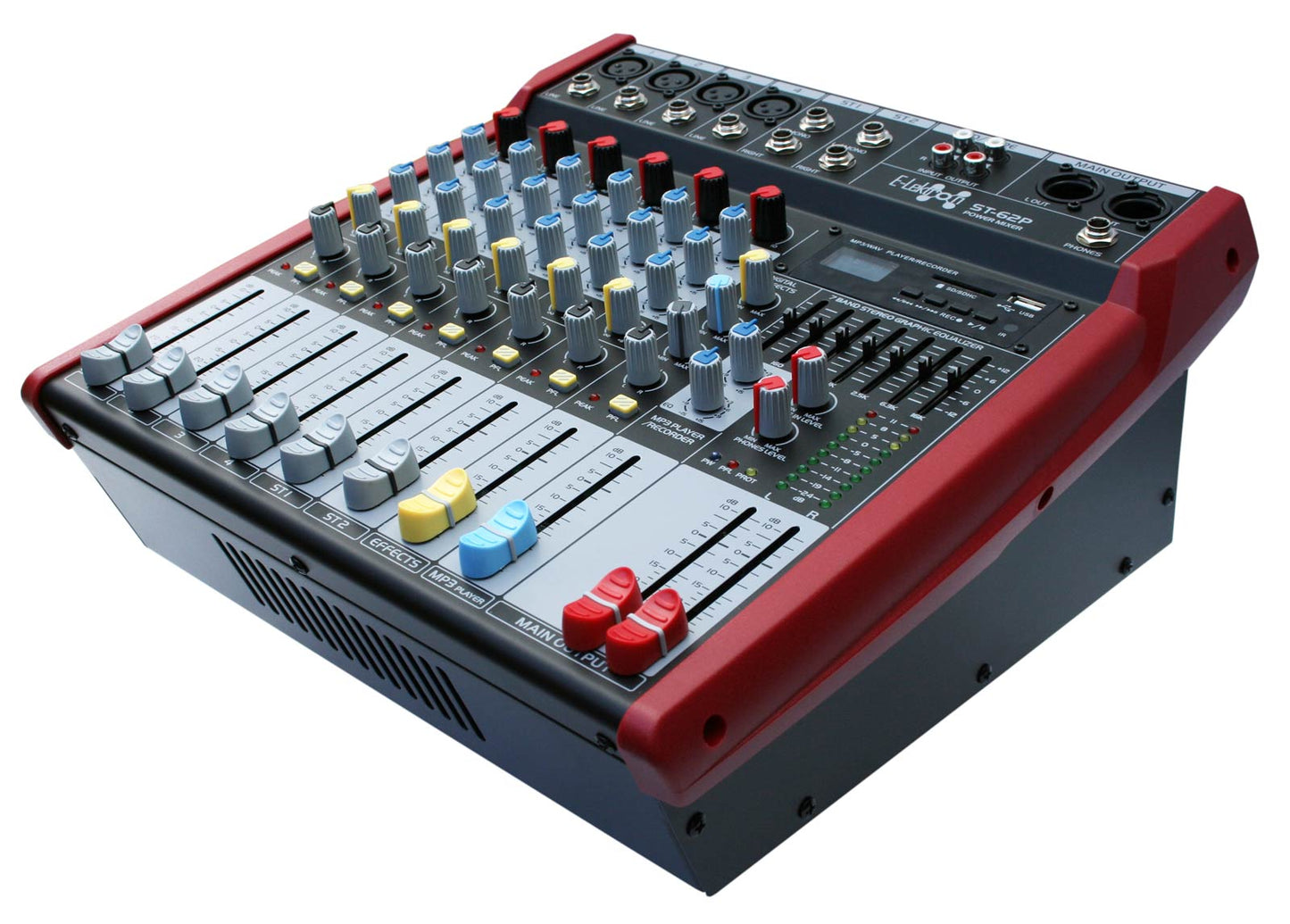 EL172612 E-Lektron ST-62P Live Power-Mixer 4-Kanal + 2x stereo + Mediaplayer