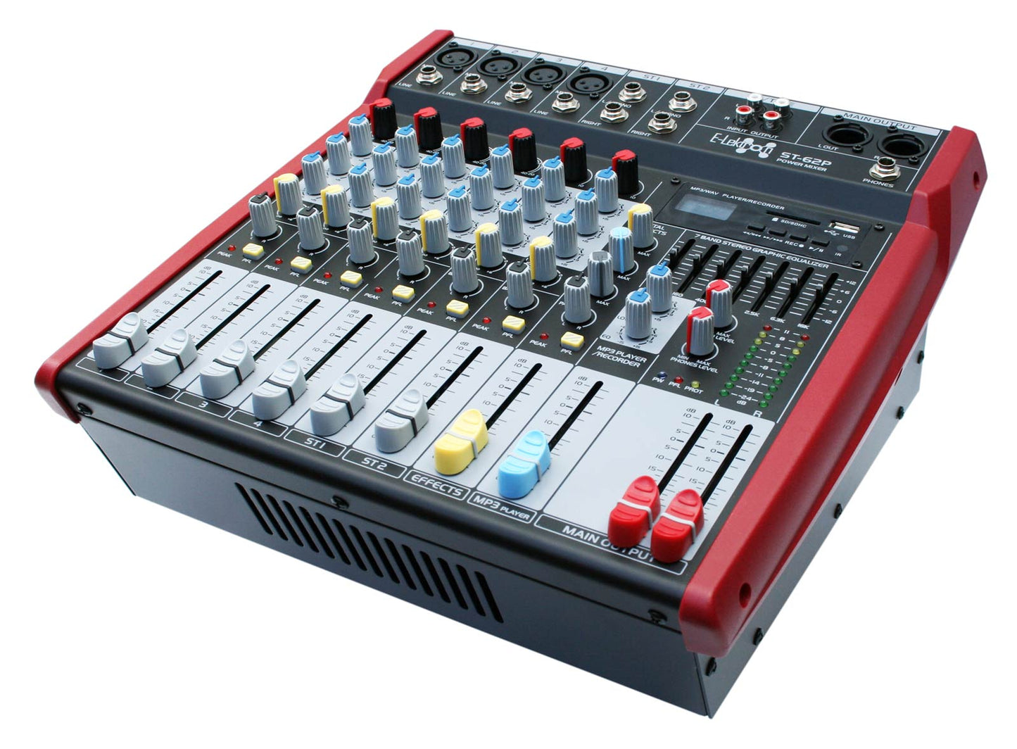 EL172612 E-Lektron ST-62P Live Power-Mixer 4-Kanal + 2x stereo + Mediaplayer