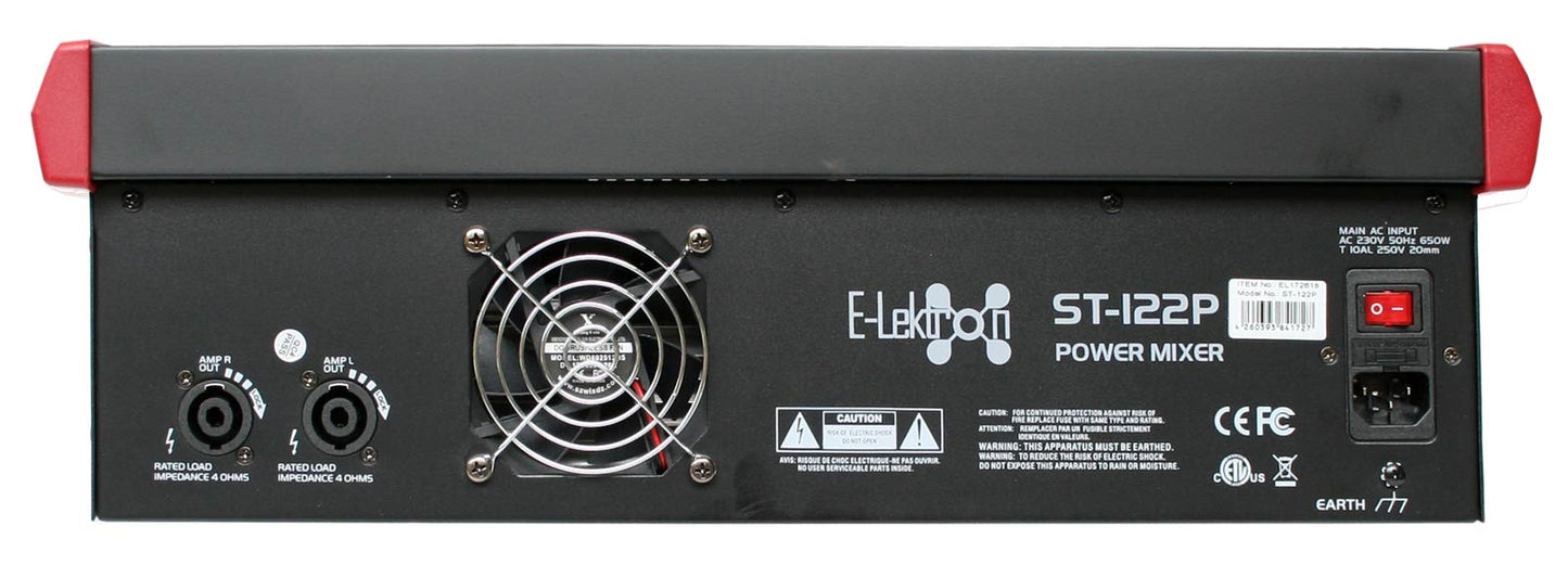 EL172618 E-Lektron ST-122P Live Power-Mixer 10-Kanal + 2x stereo + Mediaplayer