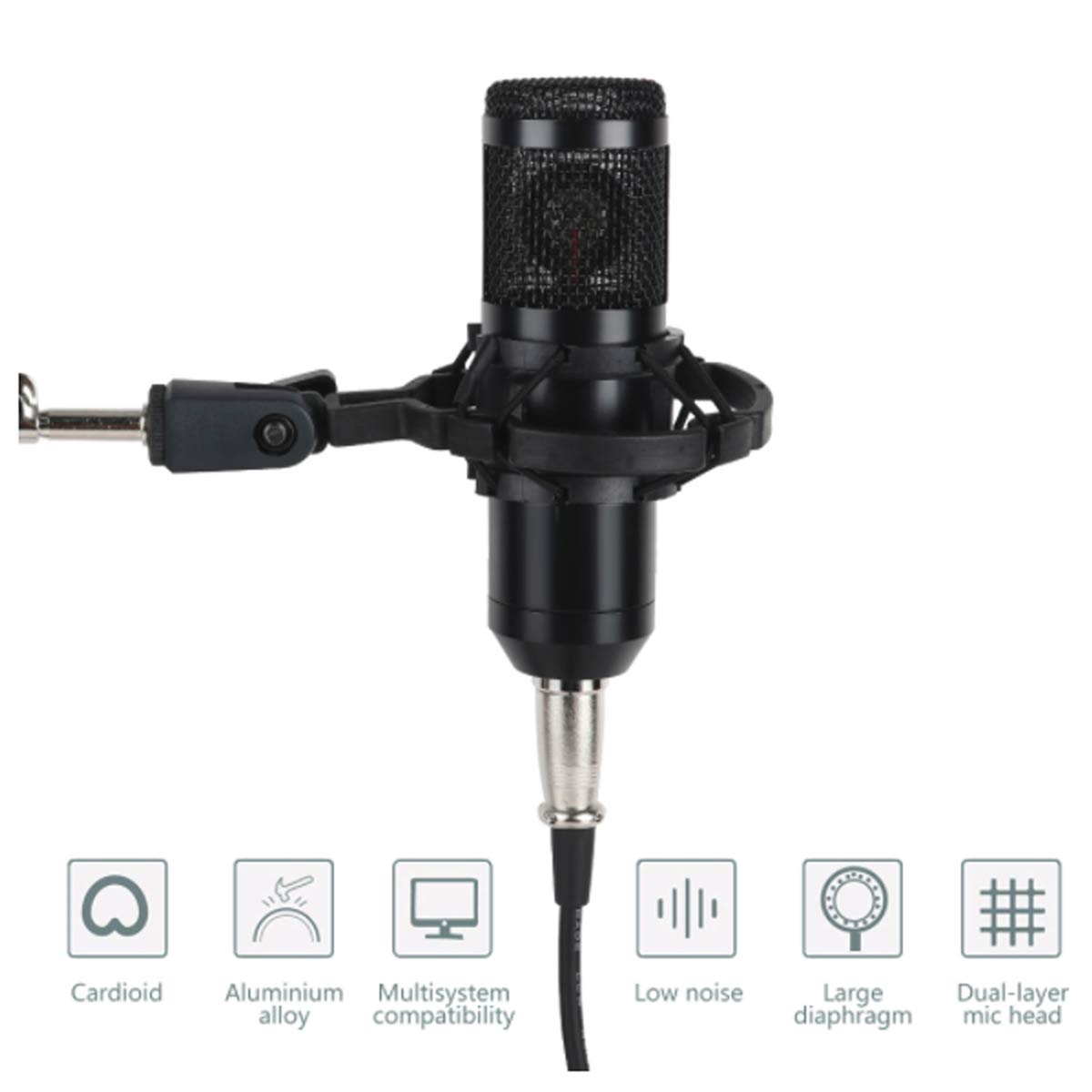 EL173531 E-Lektron KM800 Recording Kondensator-Mikrofon Set inkl. USB-Soundkarte