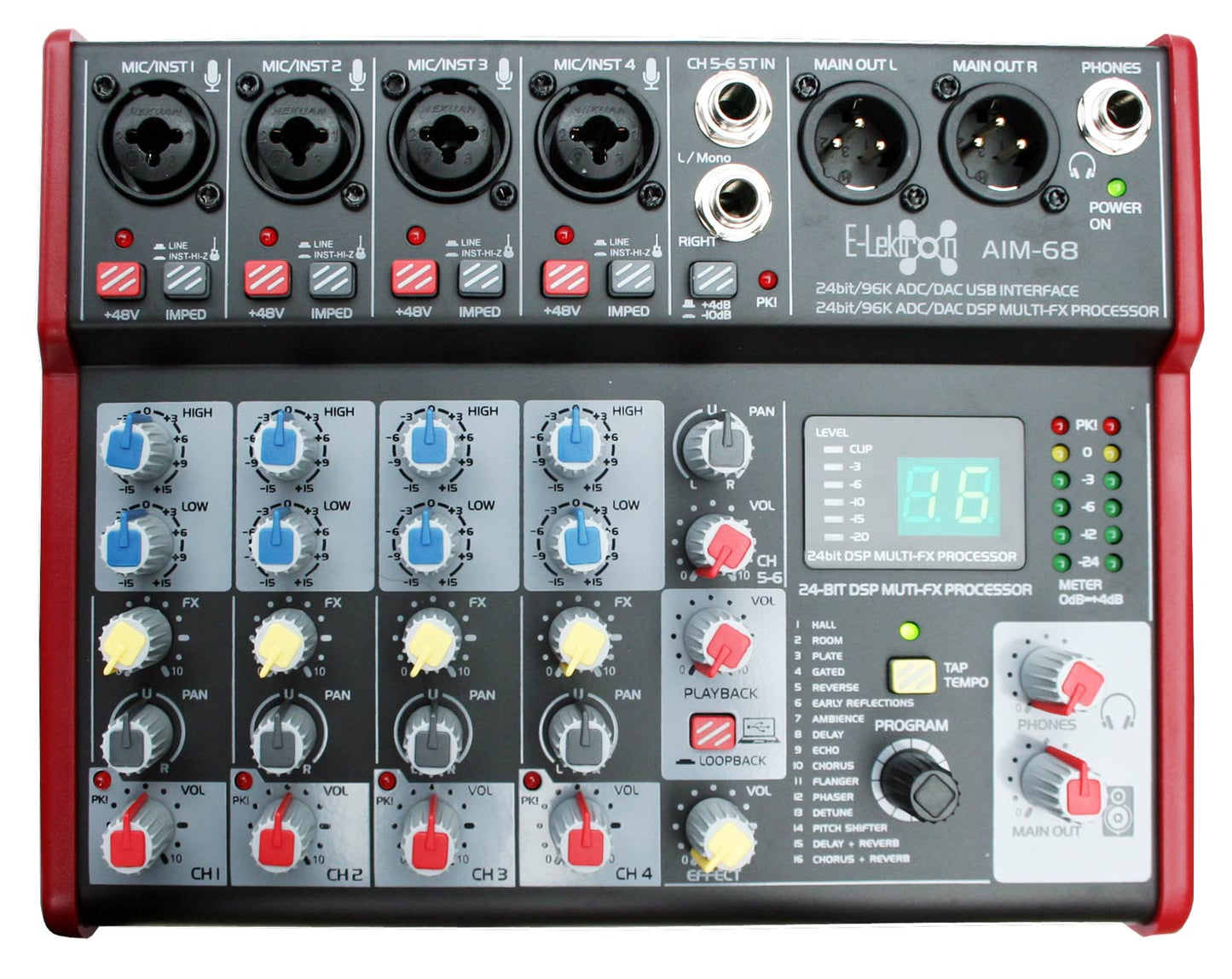 EL172624 E-Lektron AIM-68 Audio Mixer USB-Interface