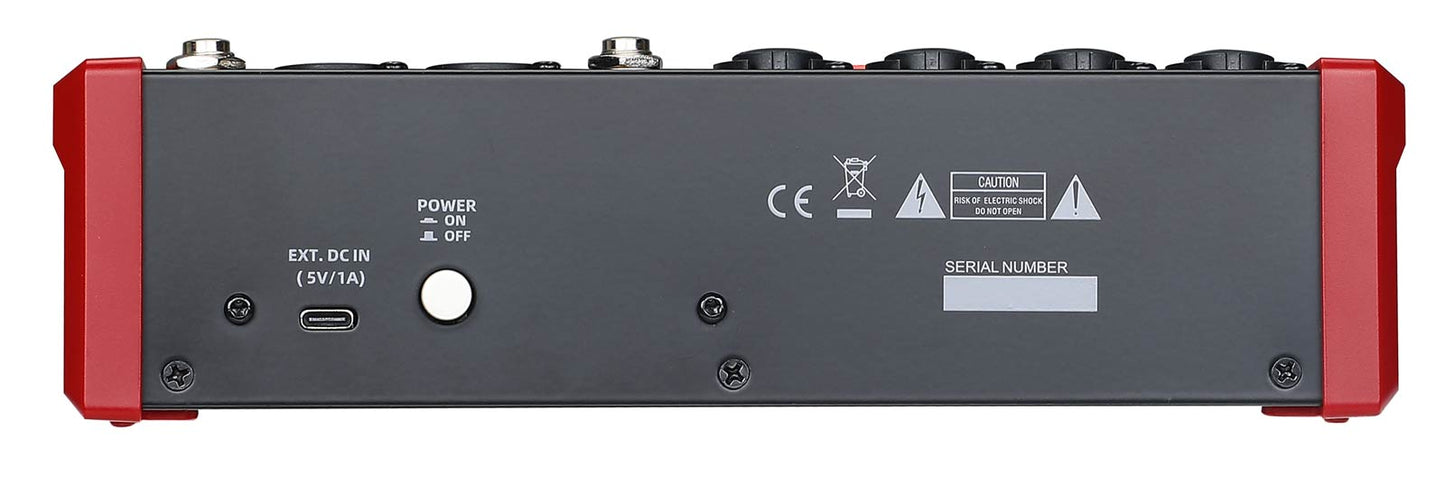EL172635 E-Lektron A48-DSP Live Mischpult 4-Kanal + Stereo AUX/BT USB-Interface
