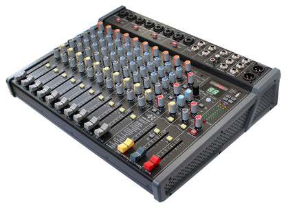 EL172641 E-Lektron C848-DSP Live Mischpult 8-Kanal + Stereo AUX/BT USB-Interface