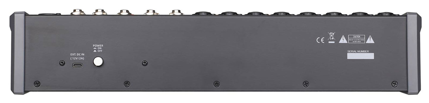 EL172641 E-Lektron C848-DSP Live Mischpult 8-Kanal + Stereo AUX/BT USB-Interface
