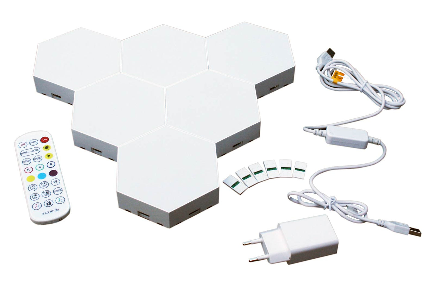 EL165100 E-Lektron Hexagon LED-Wandlichteffekt KBB36 6St