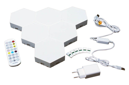 EL165100 E-Lektron Hexagon LED-Wandlichteffekt KBB36 6St