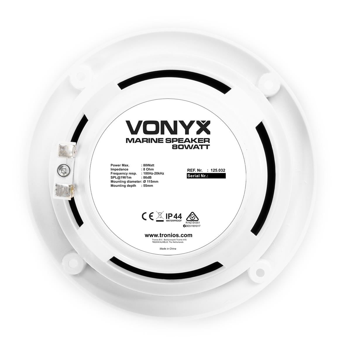 EL125032 Vonyx MSV50 Marine 5" Wasserfester Lautsprecher Satz 2-Wege