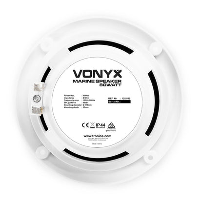 EL125032 Vonyx MSV50 Marine 5" Wasserfester Lautsprecher Satz 2-Wege