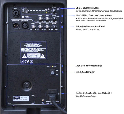 EL812680 E-Lektron EL12-DA PA Aktivlautsprecher Digital-Amp