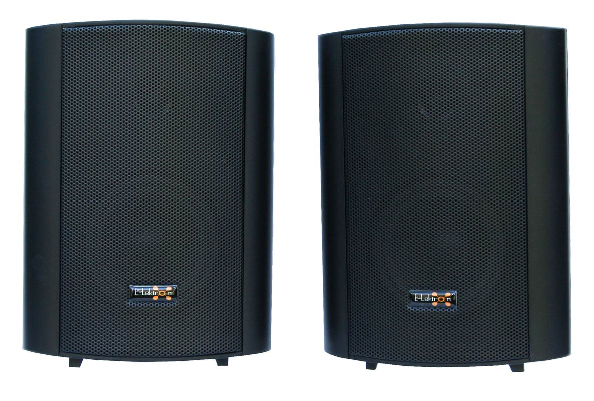 EL100184 E-Lektron EWL4P-B Lautsprechersatz 4" mit Wandhalter Schwarz