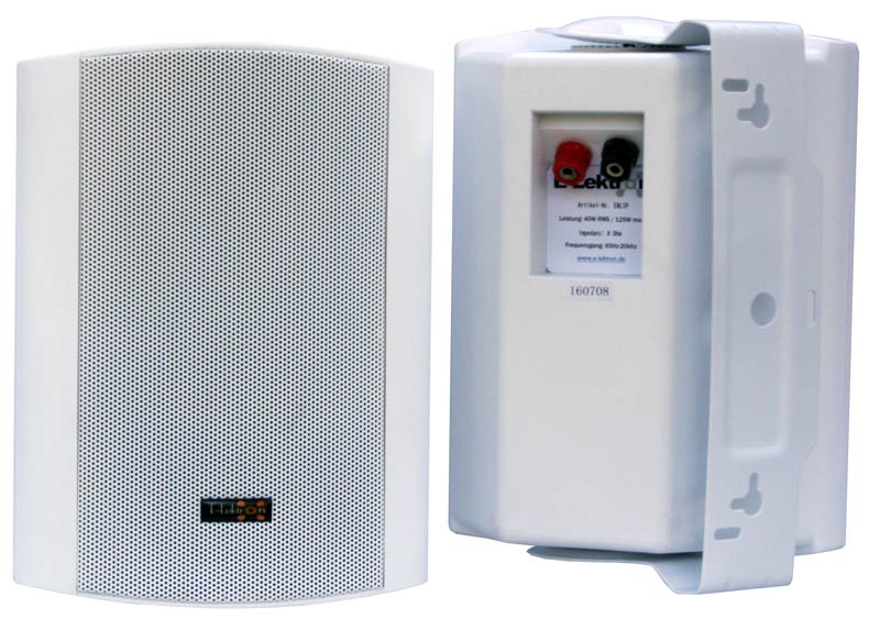 EL100187 E-Lektron EWL5P-W Wand-Lautsprecher Satz 5" Weiß