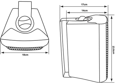 EL100205 E-Lektron EWL5A Aktivlautsprecher Satz mit Wandhalter Schwarz