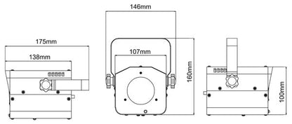 EL153507 E-Lektron LMO-9W LED Moonflower Lichteffekt