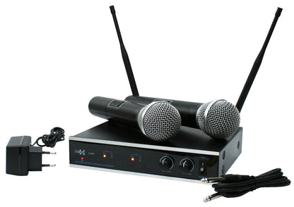 EL173760 E-Lektron IU-2082 UHF Funkmikrofon System mit 2 Handmikrofone