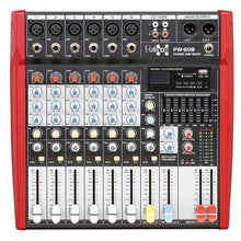 EL172580 E-Lektron PW-608 Live Power-Mixer 6-Kanal + stereo MP3 & AUX