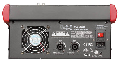EL172580 E-Lektron PW-608 Live Power-Mixer 6-Kanal + stereo MP3 & AUX