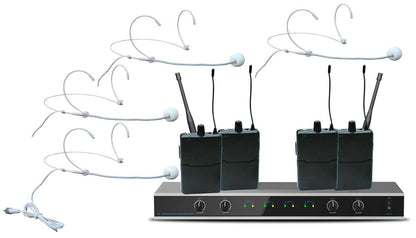 EL173781 E-Lektron IU-4011H UHF Funkmikrofon System mit 4x Headset