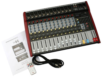 EL172589 E-Lektron PW-1220 Live Power-Mixer 12-Kanal + MP3 & AUX