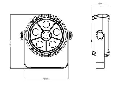 EL453525 E-Lektron PAR-6.3 mini RGB LED Strahler Lichteffekt Satz 4 Stück