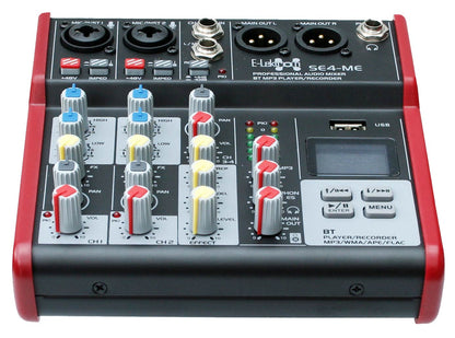 EL172578 E-Lektron SE-4 Live Mischpult 2-Kanal + stereo AUX / USB / BT