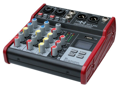 EL172578 E-Lektron SE-4 Live Mischpult 2-Kanal + stereo AUX / USB / BT