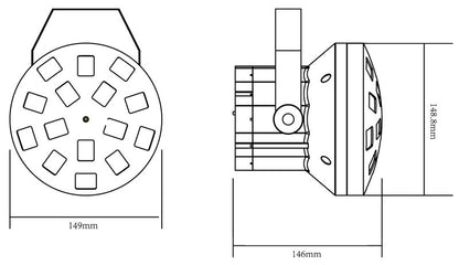 EL153536 E-Lektron LMR-9W USB LED Mushroom Lichteffekt