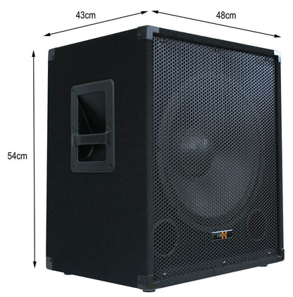 EL299070 E-Lektron SUB-Q38A Aktiv PA Subwoofer Paar