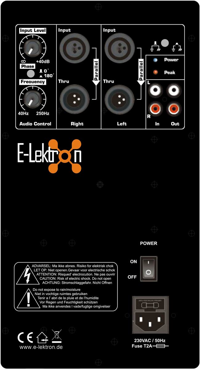EL299070 E-Lektron SUB-Q38A Aktiv PA Subwoofer Paar
