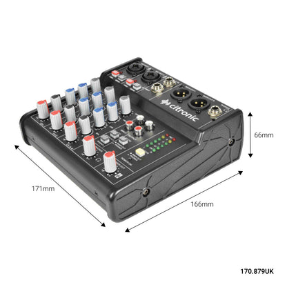 EL170879 Citronic U-PAD streaming Mischpult 2-Kanal + stereo AUX/USB