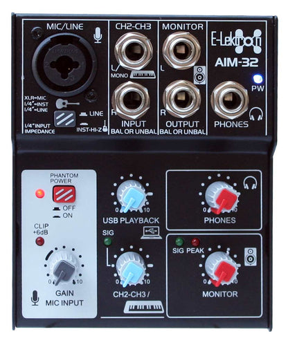 EL172601 E-Lektron AIM-32 Audio Mixer USB-Interface