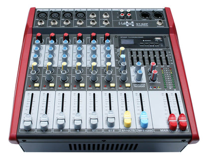 EL172612 E-Lektron ST-62P Live Power-Mixer 4-Kanal + 2x stereo + Mediaplayer
