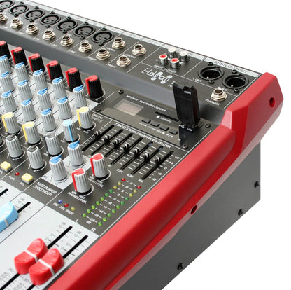 EL172618 E-Lektron ST-122P Live Power-Mixer 10-Kanal + 2x stereo + Mediaplayer