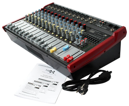 EL172618 E-Lektron ST-122P Live Power-Mixer 10-Kanal + 2x stereo + Mediaplayer