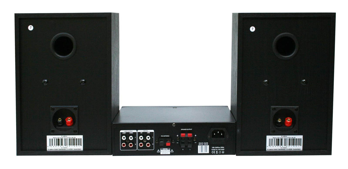 EL103401 E-Lektron EL5-FB HiFi Verstärker inkl. Lautsprecher
