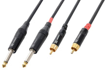 EL176663 PD Connex CX74-3 2x Cinch - 2x 6.3mm Klinke Kabel 3m